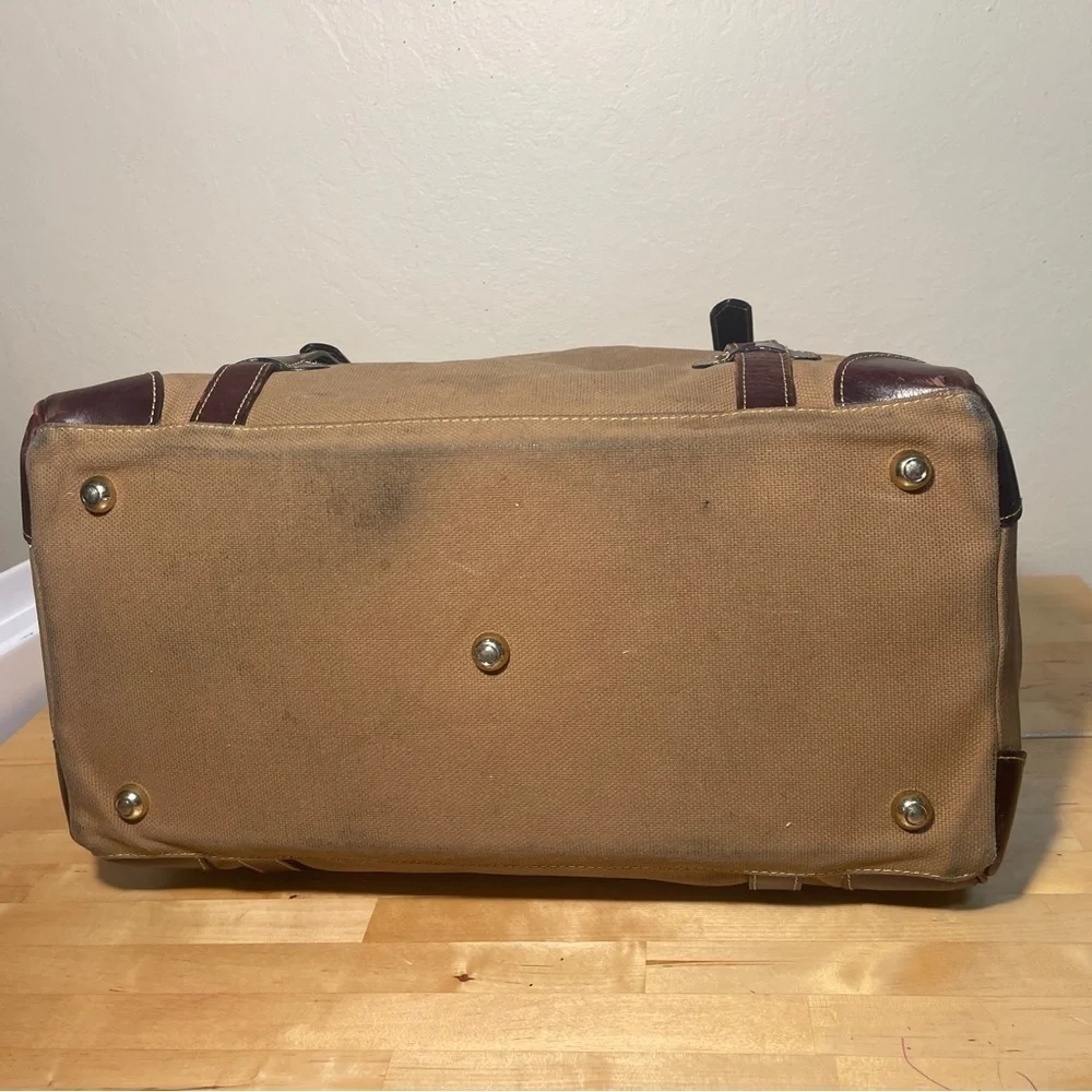 Mulholland Safari Canvas & Leather Weekender Travel Duffel Heritage Bag USA